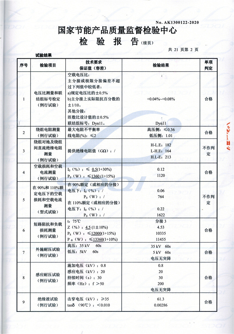 高低压试验报告-S11-1250察隅察隅察隅油浸式变压器-2.jpg
